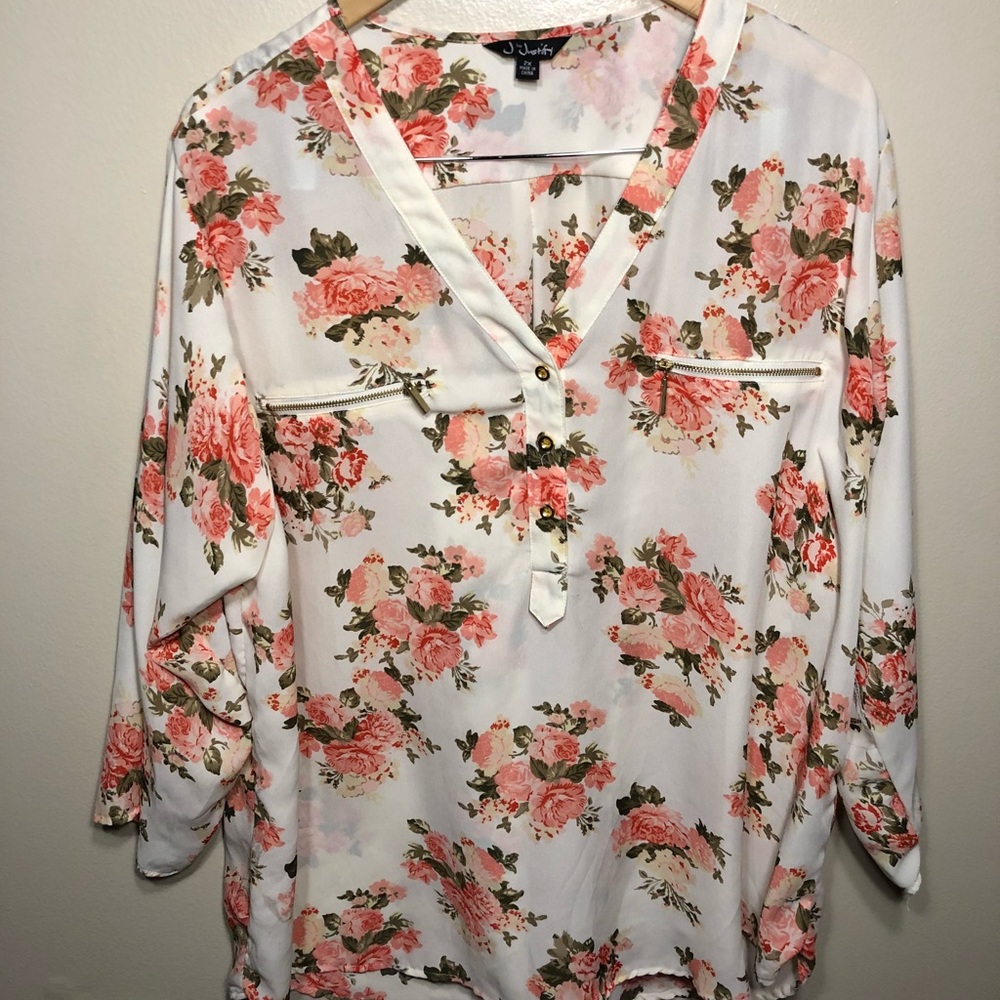 J for justify women’s floral blouse size 2x